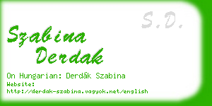 szabina derdak business card