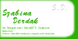 szabina derdak business card